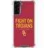 University of Southern California Fight On Trojans Red Galaxy S21 FE Clear Case